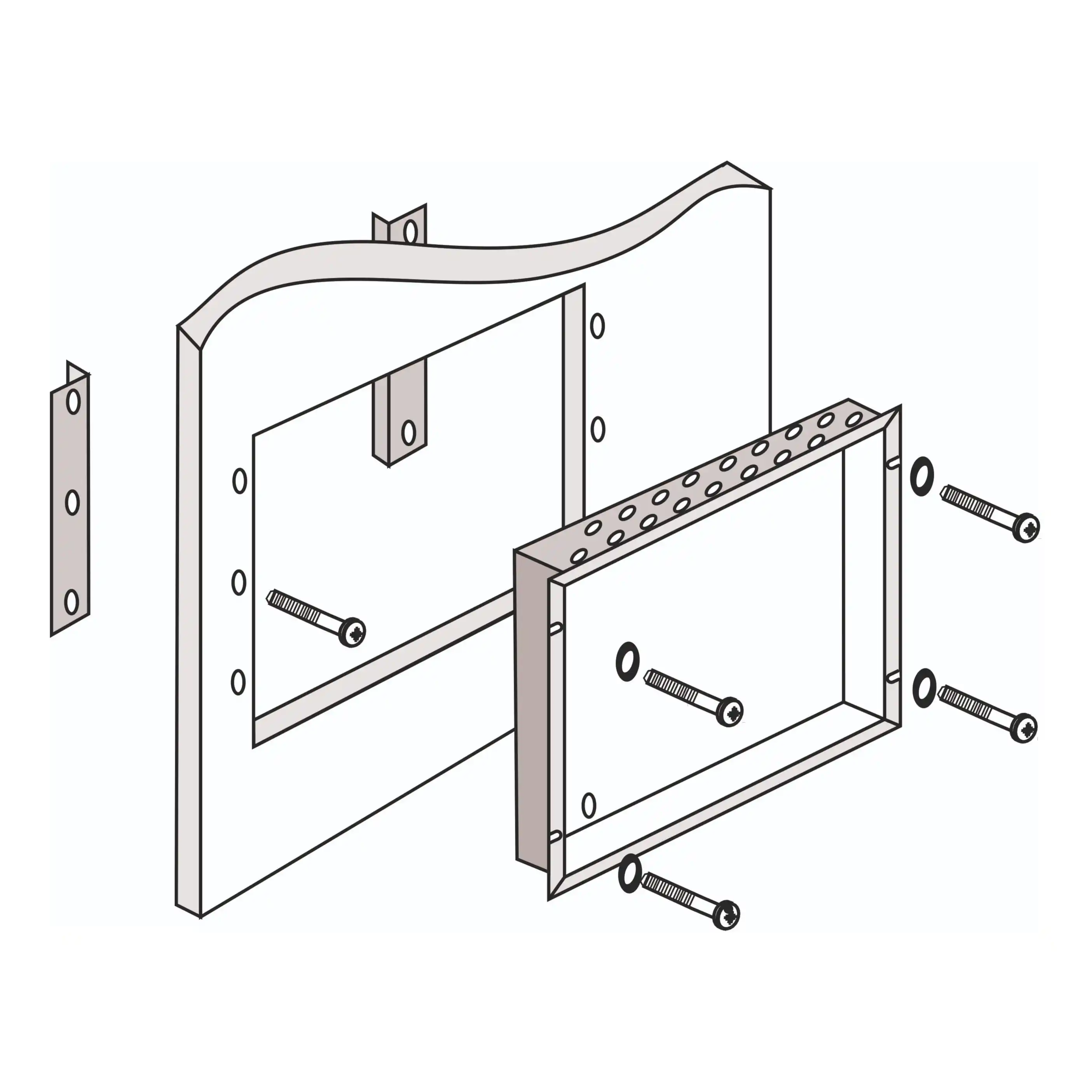 FLM Kit 25mm Kalınlıkta Alçı Levha Duvarlara Gömme Montaj Seti 